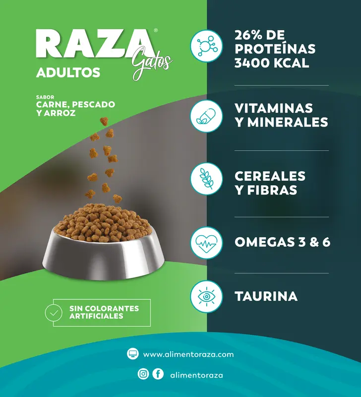 Foto de Raza Gato Adulto sabor Carne, Pescado y Arroz