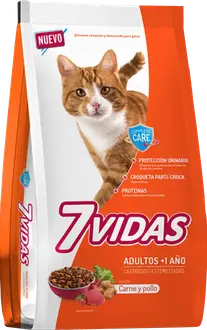 Foto de 7 Vidas Gatos Adultos sabor Carne y Pollo