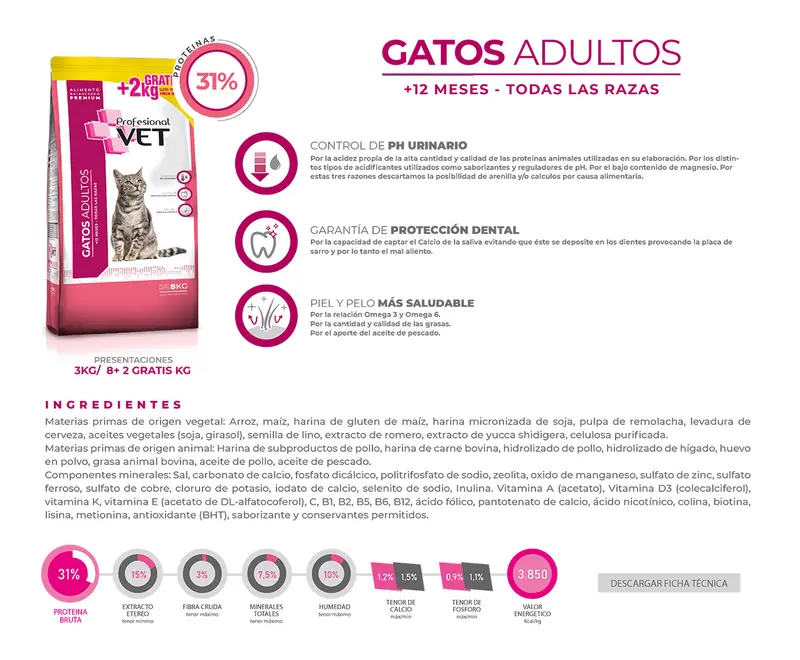 Foto de Profesional Vet Premium Gatos Adultos