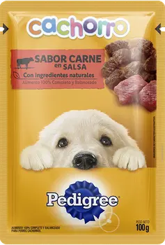 Imagen de Pedigree Sobres Perro Cachorro En Salsa Sabor Carne 12 x 100g