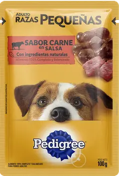 Imagen de Pedigree Sobres Perro Adulto de Raza Pequeña En Salsa Sabor Carne 12 x 100g