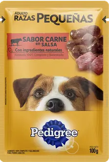 Foto de Pedigree Sobres Perro Adulto de Raza Pequeña En Salsa Sabor Carne 12 x 100g