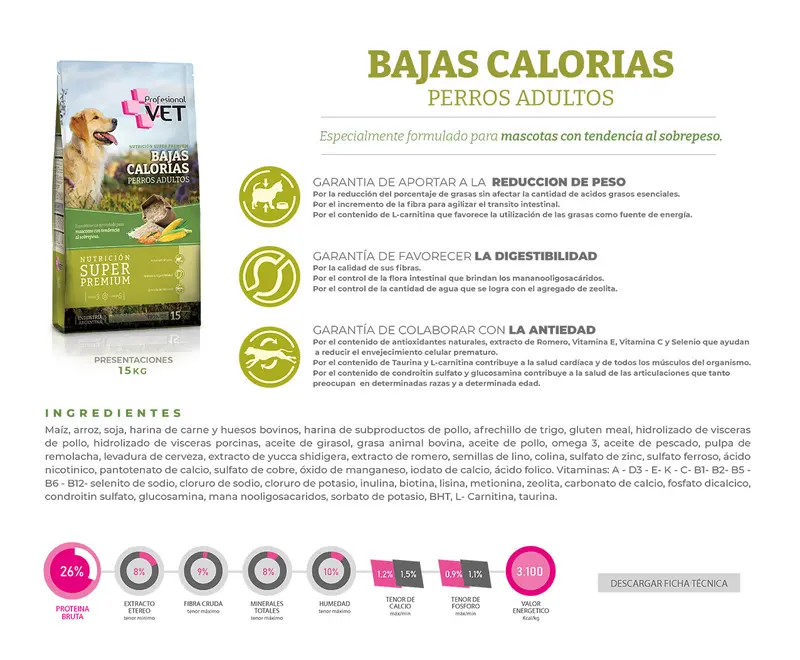 Foto de Profesional Vet  Super Premium Bajas Calorías