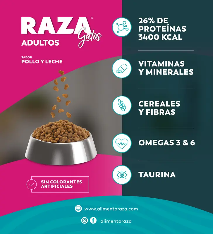 Foto de Raza Gato Adulto sabor Pollo y Leche