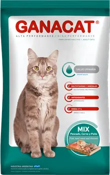 Imagen de Ganacat Gatos Adultos Mix Pescado, Carne y Pollo